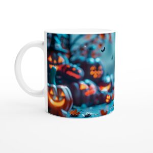 Spooky Cute Halloween Zombie Kid Mug - Adorable Pumpkin Pal 11oz Ceramic Coffee Mug