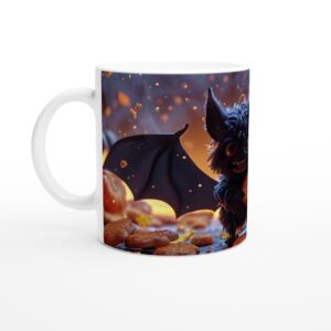 Spooky Cute Bat Halloween Ceramic Mug - Perfect for Pumpkin Spice & Trick-or-Treat Vibes