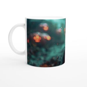 Spooky Halloween Child with Jack-o'-Lantern 11oz Ceramic Mug - Eerie Glow & Festive Fun