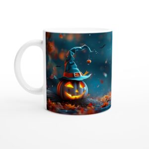 Spooky Fun Halloween Jack-O'-Lantern 11oz Ceramic Mug - Perfect for Pumpkin Spice & Hauntingly Good Drinks
