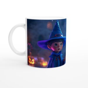 Little Wizard's Magic Mug: Enchanting Blue & Purple Fantasy 11oz Ceramic Mug