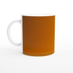 Chibi Teal Knight with Glowing Pumpkin 11oz Ceramic Mug - Whimsical Halloween Warrior