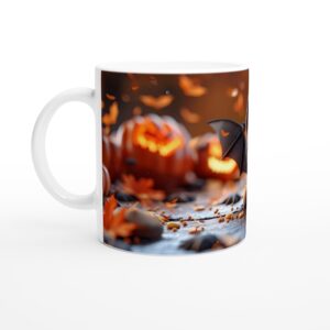 Spooky Sweet Bat & Pumpkin Halloween 11oz Ceramic Mug