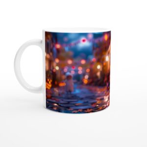 Spooky Cute Ghost in Halloween Town 11oz Ceramic Mug - A Ghoulishly Delightful Beverage Experience