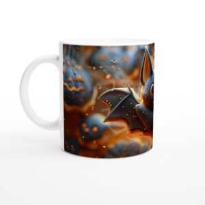 Spooky Cute Bat Halloween Ceramic Mug - Perfect for Pumpkin Spice & Trick-or-Treat Vibes