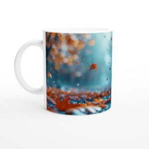 Chibi Knight & Spooky Pumpkin Fall Fantasy 11oz Ceramic Mug