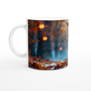 Charming Autumn Wizard & Pumpkin Mug - Spooky Season Ceramic 11oz Mug