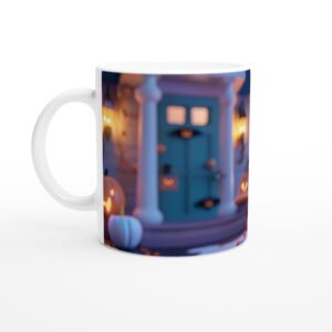 Spooky Cute Halloween Owl Trick-or-Treater White 11oz Ceramic Mug