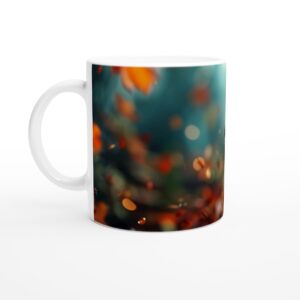 Spooky Cute Zombie Pumpkin Wreath Mug - Halloween Fall Vibes Ceramic Coffee Cup