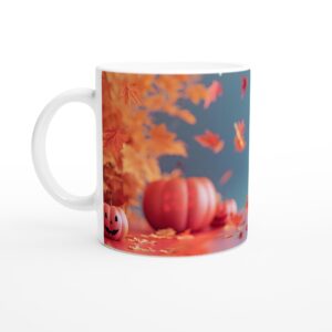 Autumn Firefighter Pumpkin Fun 11oz Ceramic Mug - Whimsical Fall Decor for Everyday Heroes