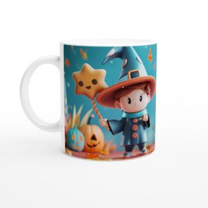 Charming Autumn Wizard Mug: Whimsical Fall Decor & Halloween Delight