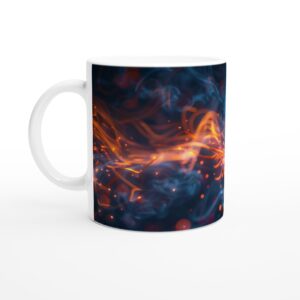 Mystical Fire & Ice Witch's Hat Ceramic Mug - Enchanting Halloween & Fantasy Drinkware