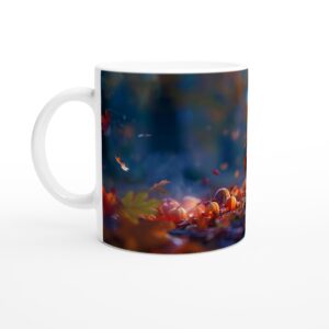 Cute Spooky Ghost & Pumpkins Fall Delights 11oz Ceramic Mug