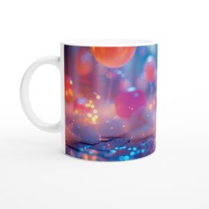 Spooky Cute Ghost White 11oz Ceramic Mug - Whimsical Halloween Hot Beverage Cup