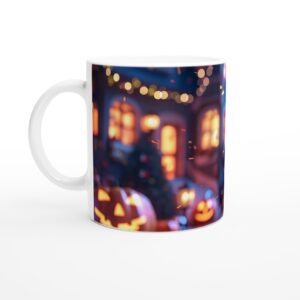 Spooky Cute Halloween Witch Kid White 11oz Ceramic Mug - Perfect for Trick-or-Treat Vibes!