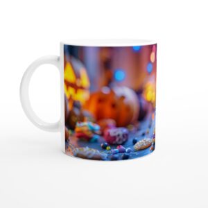 Charming Blue Monster Halloween Mug - Spooky Cute 11oz Ceramic Coffee Cup