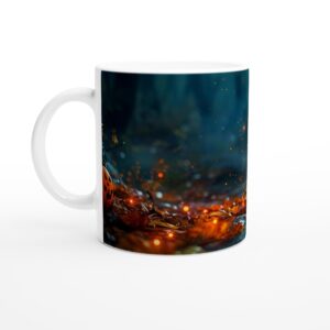 Spooky Cute Ghost and Pumpkin 11oz Ceramic Mug - Perfect for Halloween Fun!