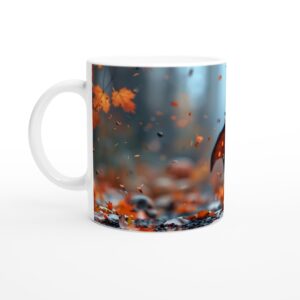 Cute Spooky Bat & Pumpkin Halloween 11oz Ceramic Mug - Perfect for Autumn Vibes!