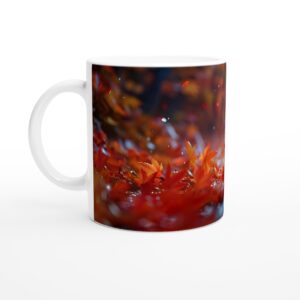 Autumn Ghostly Charm 11oz Ceramic Mug - Fall Leaves & Whimsical Halloween Decor