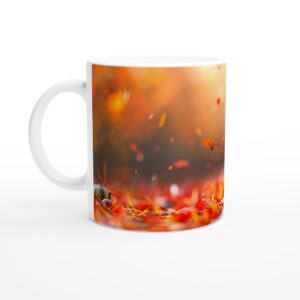 Spooky Cute Pumpkin Skeleton 11oz Ceramic Mug - Perfect for Halloween & Autumn Drinks